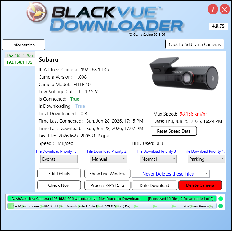 BlackVue Downloader 5.0.0.0